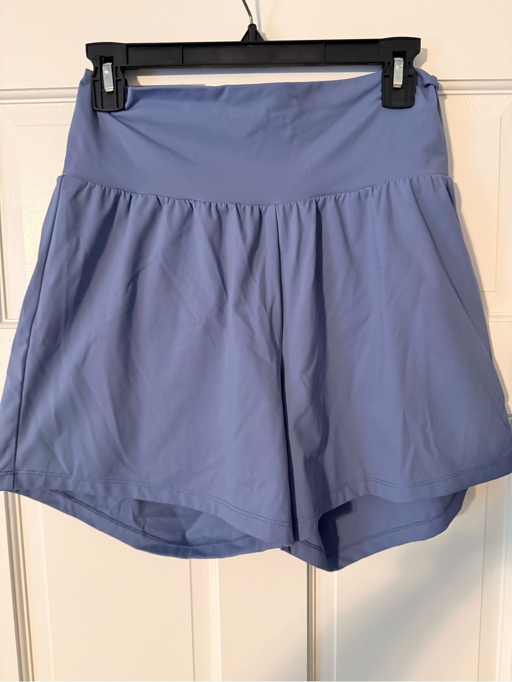 Women's High-Waist Halara Athletic Shorts - Dusty Blue